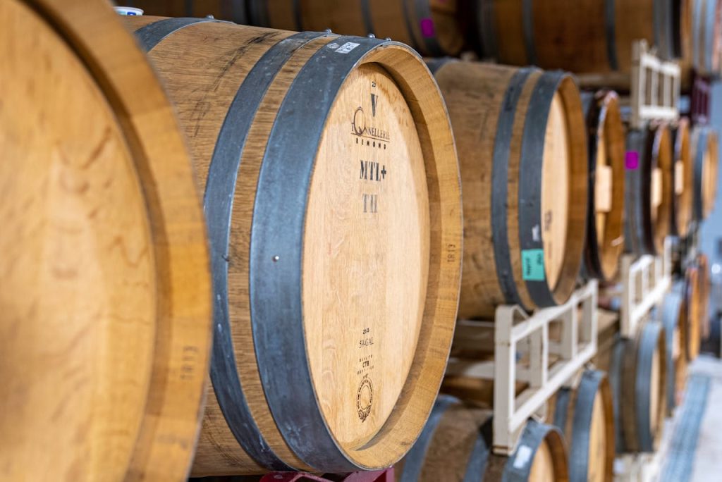 wine-wooden-barrels-8287370 A row of wooden wine barrels in a North Carolina winery storage area, showcasing craftsmanship and tradition.