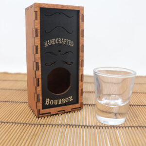 Shooter Ornament Box | Handcrafted Wooden Mini Bottle Christmas Ornament
