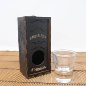 Shooter Ornament Box – Black | Handcrafted Wooden Mini Bottle Christmas Ornament