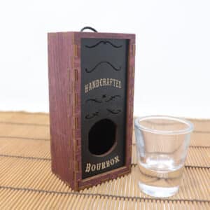 Shooter Ornament Box – Purple | Handcrafted Wooden Mini Bottle Christmas Ornament