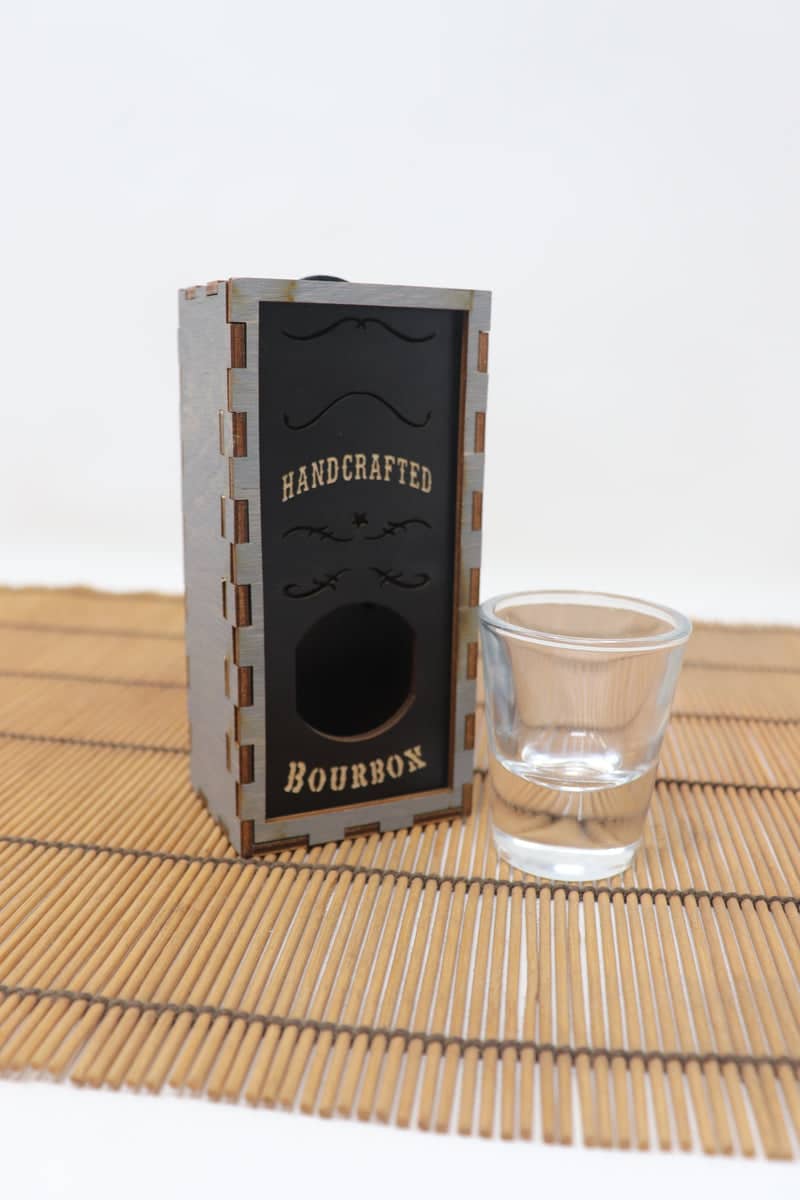 Shooter Ornament Box | Handcrafted Wooden Mini Bottle Christmas Ornament - Image 3